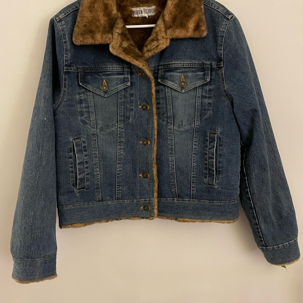 Marvin Richards 1990’s Faux Fur Vintage Denim Jacket